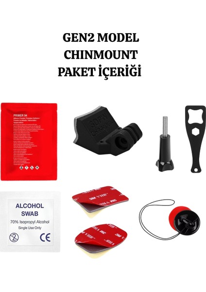 Caberg Avalon / Avalon x Kask hariç sadece aksiyon kamera çene aparatı chin mount