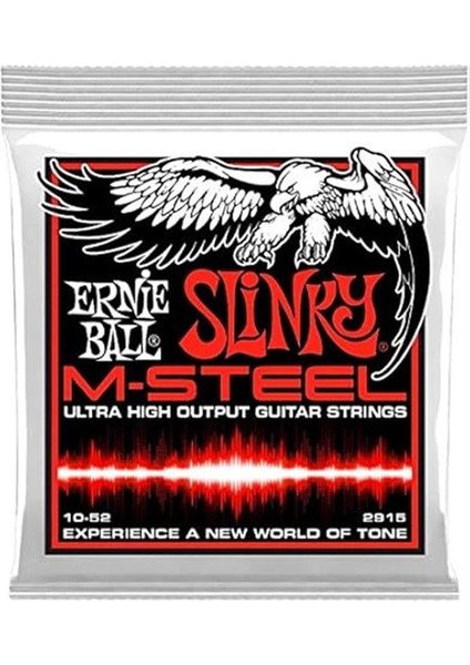 P02915 Sıska Üst Ağır Alt Slinky M-Çelik Elektro Gitar Telleri, Ölçü 10-52 fırsatları