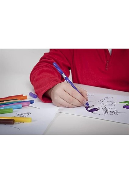 15 Funtastıcs Çocuklar Için Ince Uçlu Keçeli Kalem 18'li Set - 1 mm Yuvarlak Uç