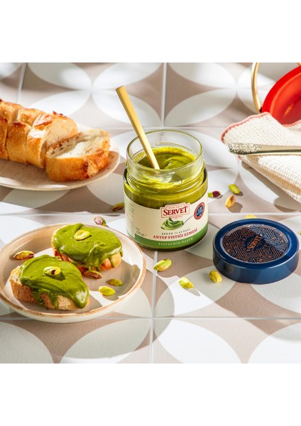 Servet Şeker İlavesiz %100 Antep Fıstığı Ezmesi 200 gr modelleri