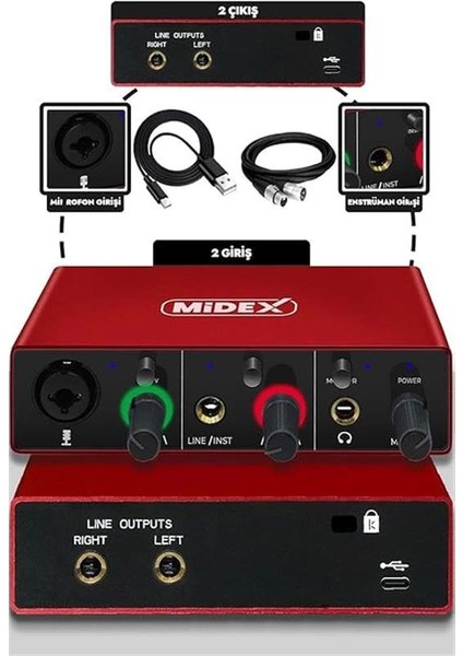 Cx1 Mikrofon + GLX-500 Pro Stüdyo Ses Kartı Seti modelleri