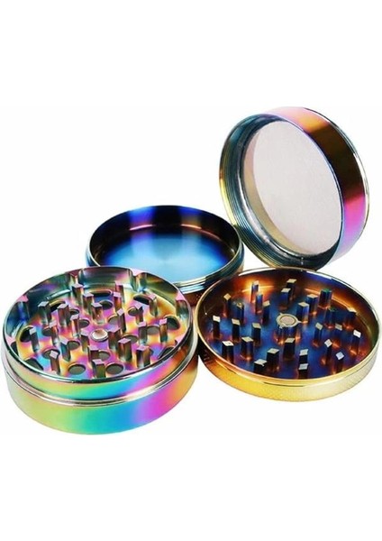 50 mm 4 Katmanlı Mıknatıslı Çinko Alaşım Herbal Grinder Baharat Bitki Ot Tütün Öğütücü modelleri