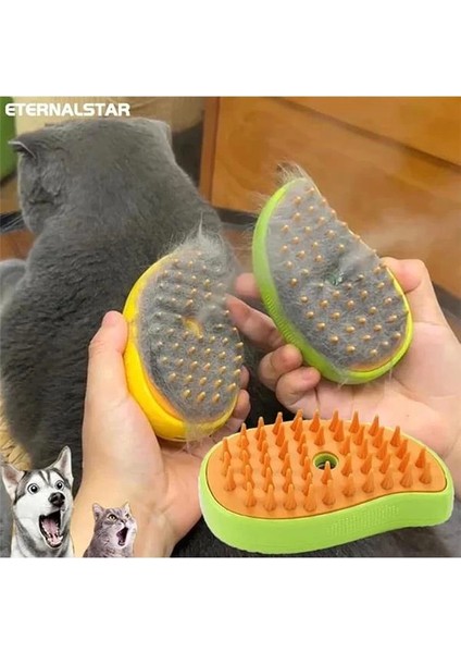 Buharlı Kedi ve Köpek Tarağı, Yumuşak Silikon Başlıklı, Kedi Köpek Yıkama Fırçası fırsatları