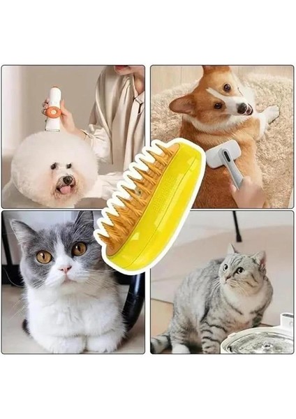 Buharlı Kedi ve Köpek Tarağı, Yumuşak Silikon Başlıklı, Kedi Köpek Yıkama Fırçası indirimleri