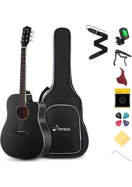 Dag-1cb Cutaway Akustik Gitar Seti (Siyah) modelleri