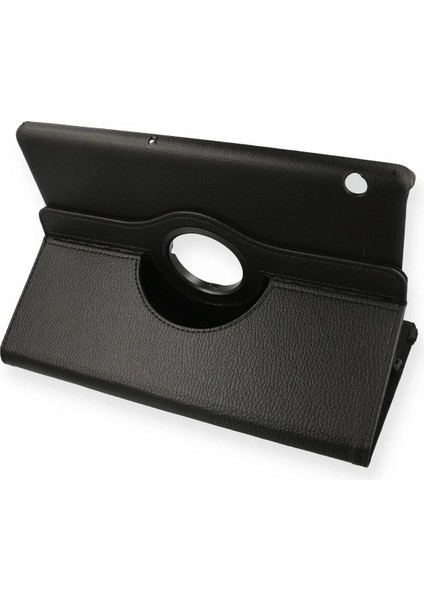 Huawei Mediapad T5 10 Kılıf 360 Tablet Deri Kılıf - SIYAH-(5796)