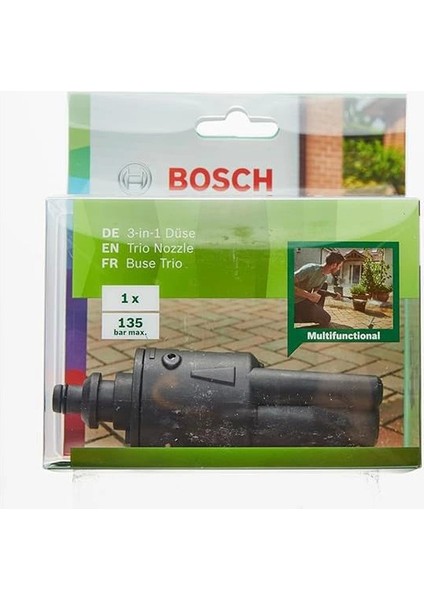 Home And Garden Yüksek Basınçlı Yıkama Makineleri ile Uyumlu 3'ü Bir Arada Nozül, Siyah