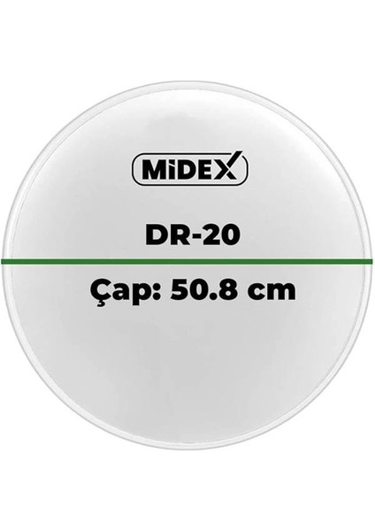 Midex DR-20WH Beyaz Renk 20 Inç Kick Bateri Davul Derisi Drumhead 20'' Inch (50.80 Cm) modelleri