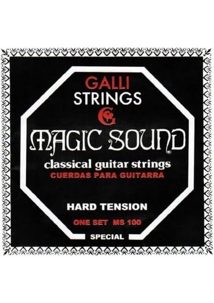 Galli MS-100 Klasik Gitar Teli Hard Tension, Galli Strings Tel modelleri