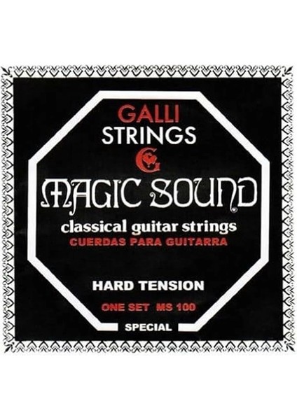 Galli MS-100 Klasik Gitar Teli Hard Tension, Galli Strings Tel indirimleri