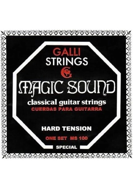 Galli MS-100 Klasik Gitar Teli Hard Tension, Galli Strings Tel