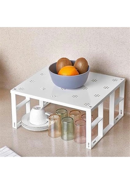 2'li Raf Düzenleyici Seti: Dolap Içi Düzenleyici, Tabak ve Bardak Rafı Tabak Düzenleyici indirimleri