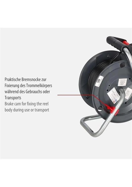 Garant E Kablo Makarası (25 M Kablo, Siyah, Özel Plastikten, Iç Mekanda Kullanım Için fırsatları