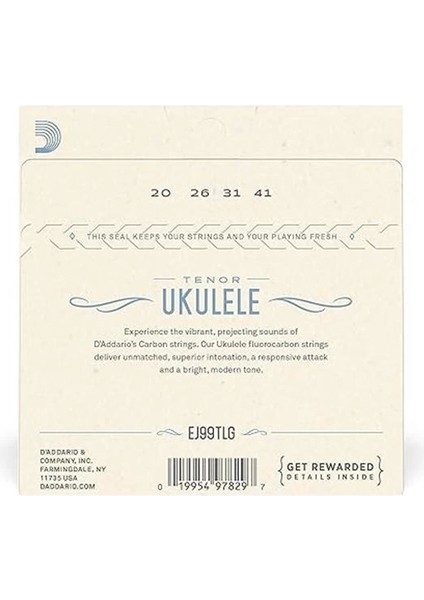 D'addario EJ65S Clear Nylon Sopran Ukulele Saitensatz