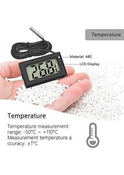 Dijital LCD Termometre Sıcaklık Monitörü Harici Sensörü ile Buzdolabı Dondurucu Buzdolabı modelleri