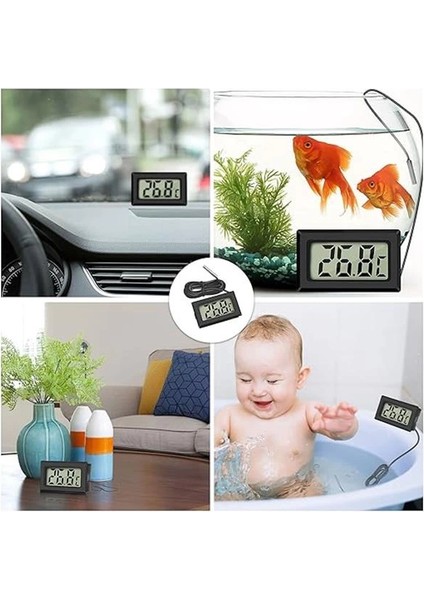 Dijital LCD Termometre Sıcaklık Monitörü Harici Sensörü ile Buzdolabı Dondurucu Buzdolabı