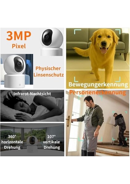 Xiaomi Smart Camera C301 2k 360 Derece Gece Görüşlü Ip Wi-Fi Güvenlik Kamerası (Xiaomi Türkiye fiyatları