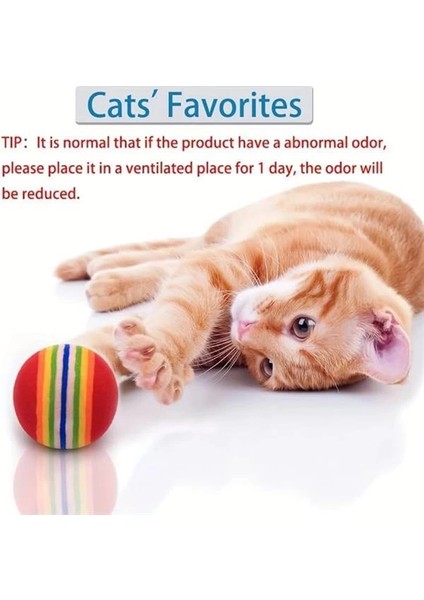 Kedi Köpek Çiğneme ve Oyun Topu 4'lü Set | Renkli Sünger Toplar | Toksik Olmayan Eva Malzeme |