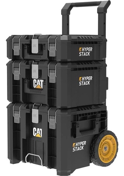 Cat DA41005 Hyper Stack Ağır Hizmet Tipi 3’lü Tekerlekli Kilitli Takım Çantası Seti