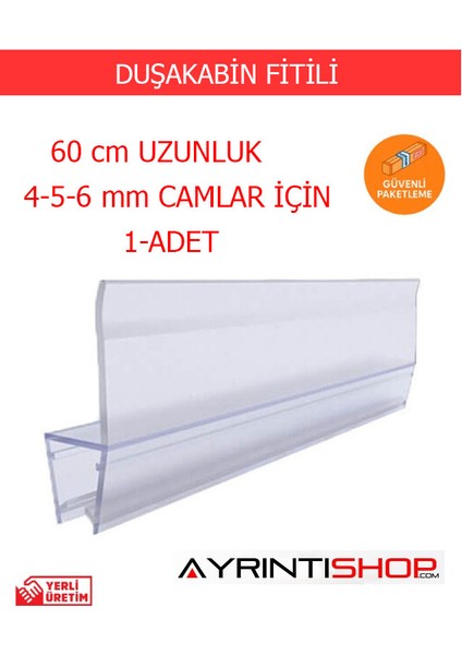 Ayrıntıshop Duşakabin Alt Suluk Fitil 4-6 mm Cam