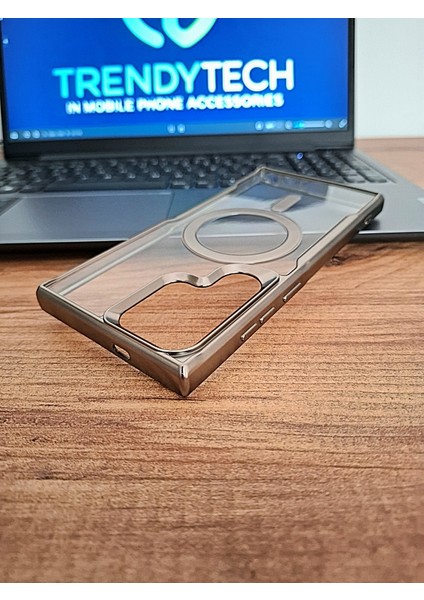 Samsung Galaxy S24 Ultra Yüksek Kalite Magsafe Şarj Özellikli Kamera Koruma Çıkıntılı Esnek Kılıf