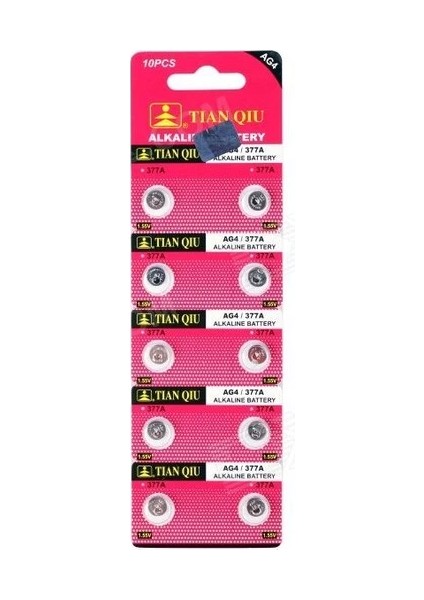 Tıanqıu Ag4 LR626/377 Alkalin 10'lu Düğme Pil - Lisinya