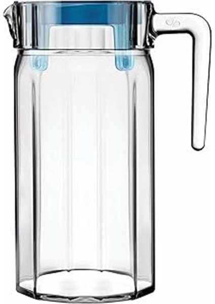 Paşabahçe Akrilik Turkuaz Kapaklı Kösem Sürahi 1400 cc