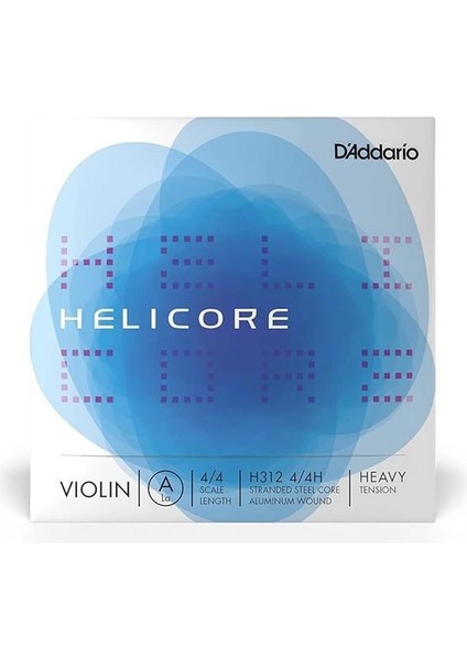 D'addario Helicore 4/4 Boy Keman Ipi - Alüminyum Yara Bir Ip - H312 4/4h - Sadece Bir Ip - Ağır