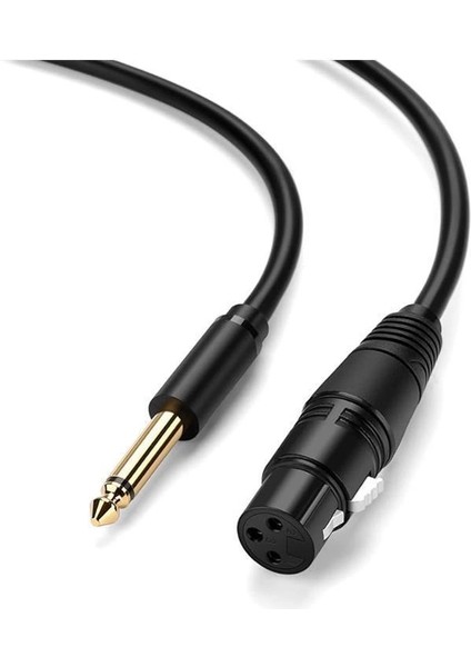 6.5mm Jack To Xlr Dişi Mikrofon Ses Bağlantı Kablosu 3 Metre