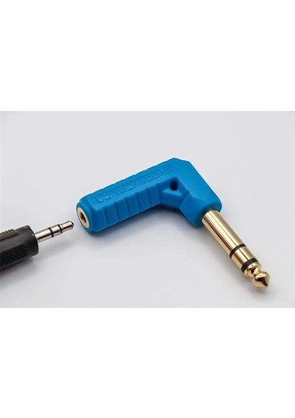 Chroma Jacks (Blue) | 6.3mm Erkek - 3.5mm Dişi Stereo Kulaklık Ses Adaptörü | fırsatları