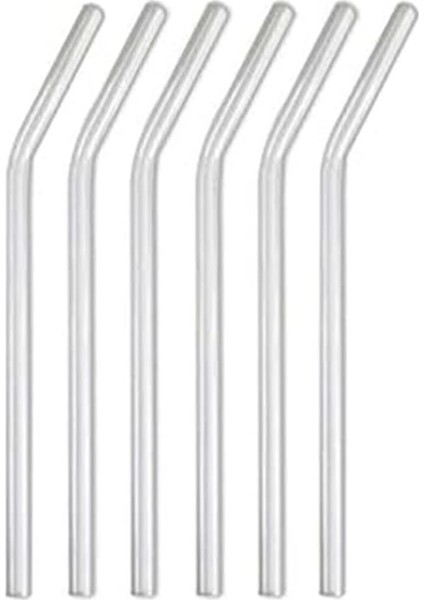 Mithra Life 6 Lı Şeffaf Eğimli Cam Pipet MIT1003