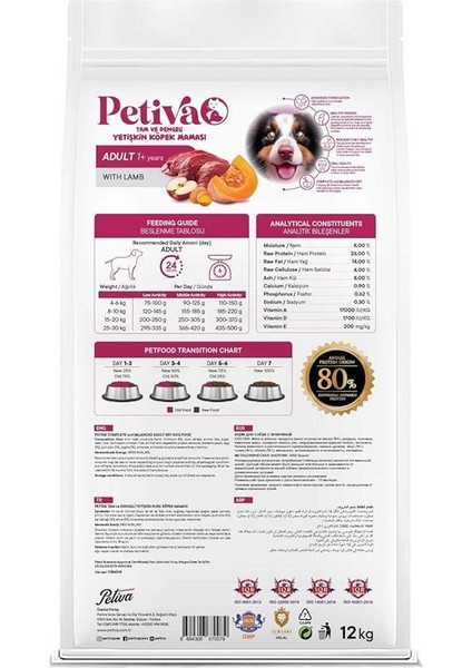 Yetişkin Köpekler Için Kuzu Etli Kuru Köpek Maması (12 Kg, Kuzu) fiyatları