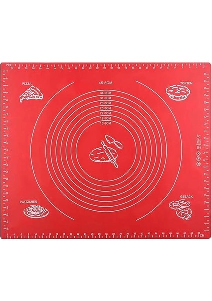 Hamur Açma Matı 50X40 cm ve 3'lü Plastik Kesme Kazıma Aparatı – Silikon Kaymaz Mat + Çok fırsatları