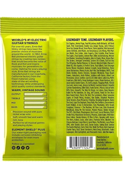 U Düzenli Slinky Klasik Rock And Roll Elektro Gitar Dizeleri Saf Nikel Yara 3 Paket Ölçer fiyatları