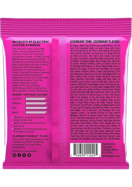 U Düzenli Slinky Klasik Rock And Roll Elektro Gitar Dizeleri Saf Nikel Yara 3 Paket Ölçer fırsatları
