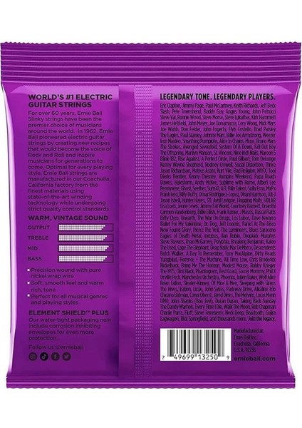 U Düzenli Slinky Klasik Rock And Roll Elektro Gitar Dizeleri Saf Nikel Yara 3 Paket Ölçer indirimleri