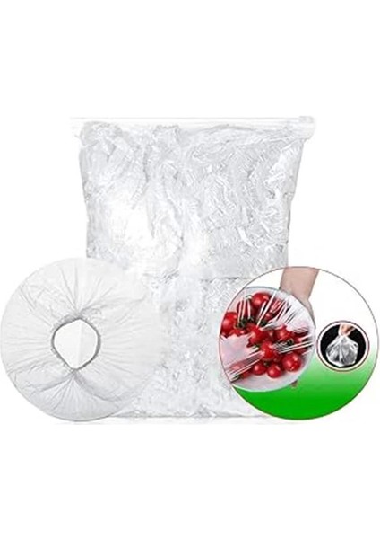 100 Adet Tencere,tabak Bonesi,tek Kullanımlık Dayanıklı Lastikli Poşet,tabak ve