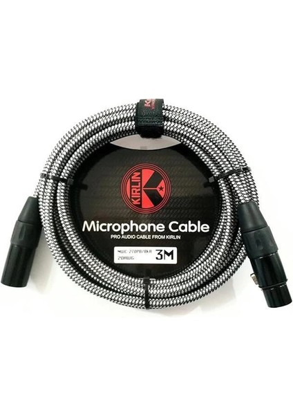 MWC270PB 3 Metre Örgülü Mikrofon Kablosu 3pin Dişi 3pin Erkek