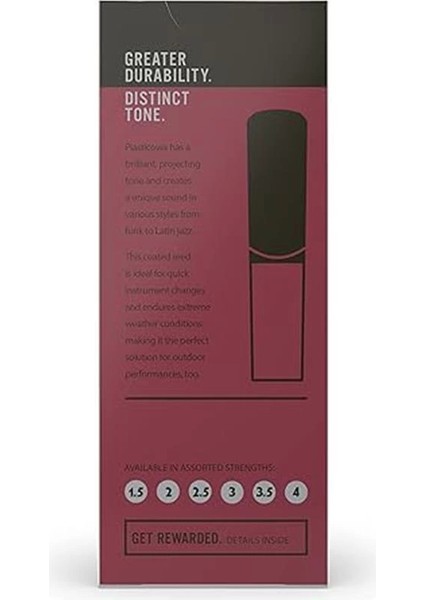 D'addario Plasticover Blätter Für Tenorsaxophon Stärke 2.5 (5 Stück)