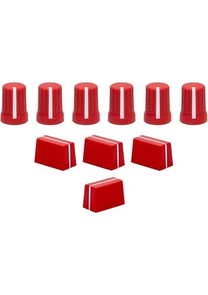 Chroma Caps Lite Pack (Red) | Chroma Caps Lite Paketi: 6x Super Knobs, 3x Fader Pro, 1x