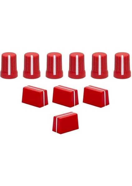 Chroma Caps Lite Pack (Red) | Chroma Caps Lite Paketi: 6x Super Knobs, 3x Fader Pro, 1x