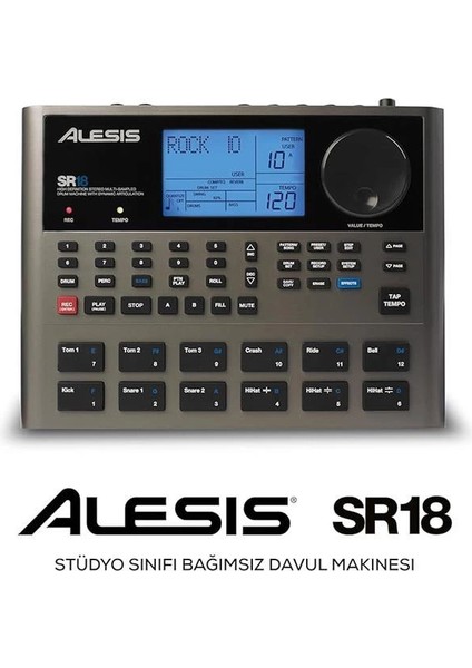 Sr-18, Stüdyo Kalitesinde Bağımsız Davul Makinesi, Yerleşik Ses Kütüphanesi, Performansa