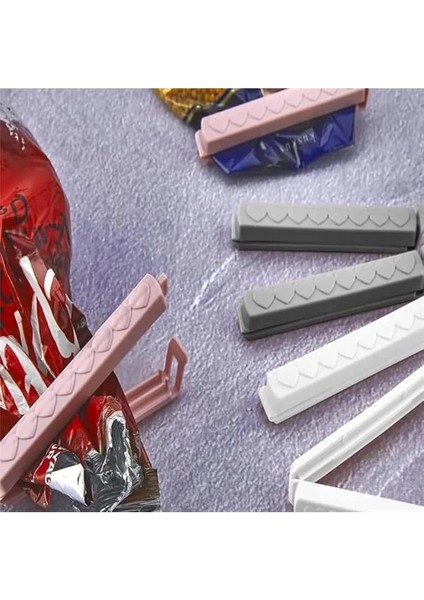 Poşet Klipsi, 6 ve 12 Adet Seçeneği, Karışık Renkli (6)