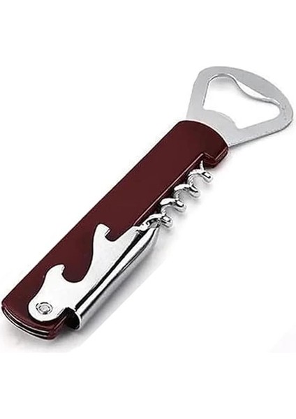 Metal Tirbuşon ve Şişe Açacağı Seti (Bordo) fiyatları