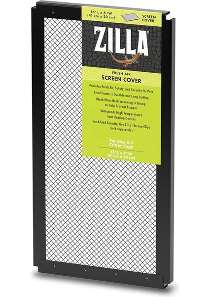 Zilla Sürüngen Teraryum Temiz Hava Ekranı Kapakları, 16X8 Inç
