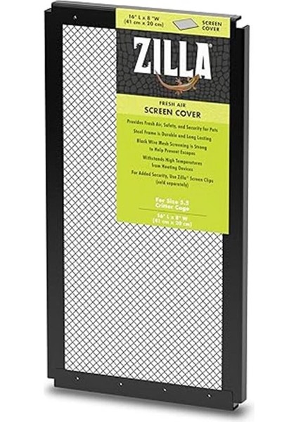 Zilla Sürüngen Teraryum Temiz Hava Ekranı Kapakları, 16X8 Inç
