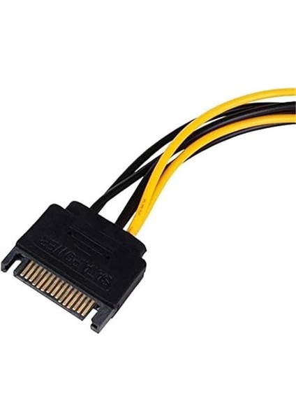 4582 15 Pin Sata To 6 Pin Ekran Kartı Power Anakart Güç Kablosu