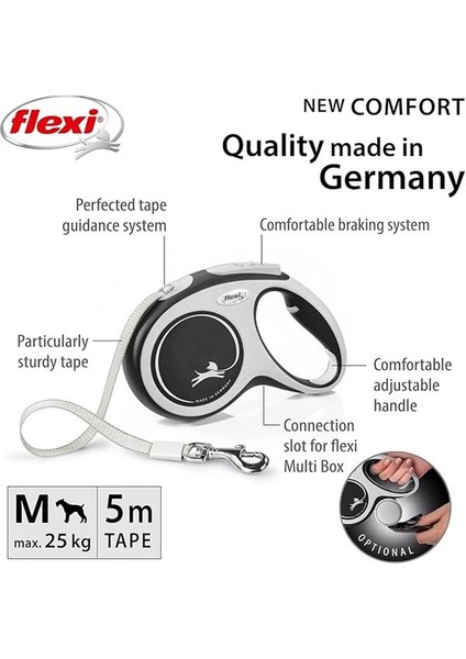 Flexi New Comfort M Beden Siyah 5mt Şerit Tasma modelleri