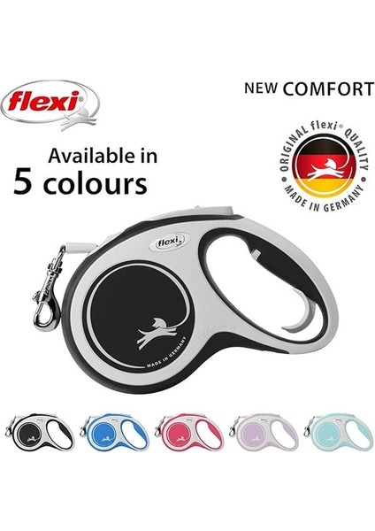 Flexi New Comfort M Beden Siyah 5mt Şerit Tasma
