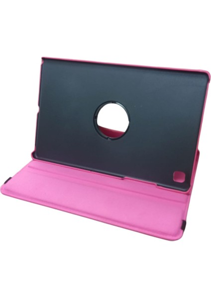 Samsung Galaxy Tab A7 T500 T505 T507 Uyumlu 10.4 360 Derece Döner Standlı Suni Deri Kılıf Siyah